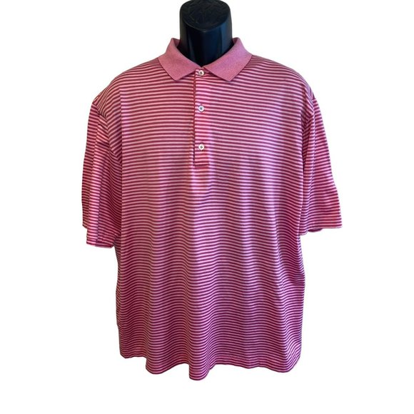 Bobby Jones Golf Polo Pink Striped Size XL - Picture 1 of 7